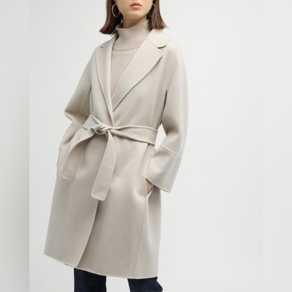 NWOT S Max Mara Arona coat in ecru - Picture 5 of 14